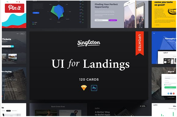 Singleton UI Pack - набор для Landing Pages_0.png